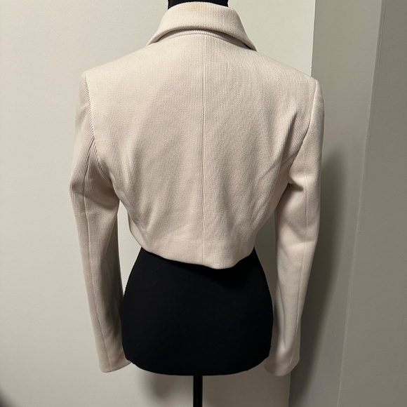 *HOUSE OF HARLOW 1960* Ivory Long Sleeve Cropped Blazer Size XS - Picture 4 of 7